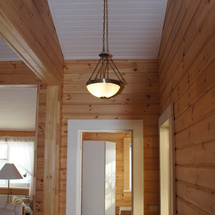 Гостинная коридор и проводка в деревянном доме